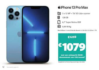 Base Iphone 13 Pro Max aanbieding