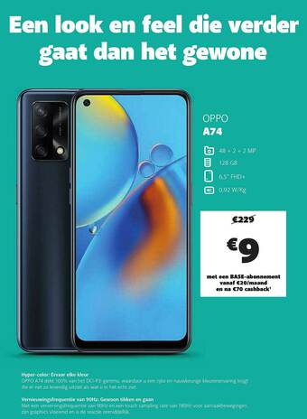 Base Oppo A74 aanbieding