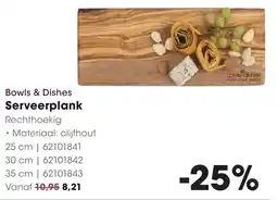 Hanos Bowls & Dishes Serveerplank aanbieding
