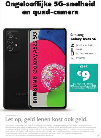 Base Samsung Galaxy A52s 5g aanbieding