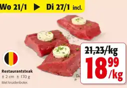 Colruyt Restaurantsteak aanbieding