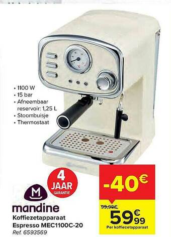 Carrefour Koffiezetapparaat aanbieding