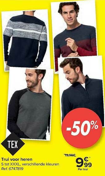 Carrefour Trui Voor Heren aanbieding