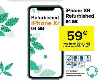 Carrefour Iphone Xr Refurbished 64gb aanbieding