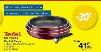 Carrefour Tefal Set Ingenio Cook & Clean aanbieding