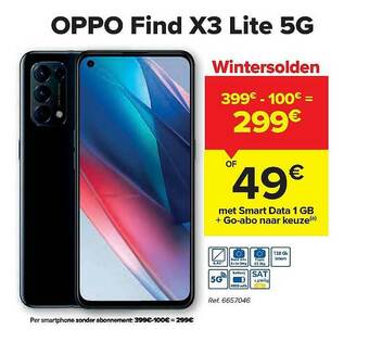 Carrefour Oppo Find X3 Lite 5g aanbieding