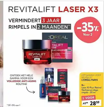 Di Het Gamma Laser Revitalift L'oréal Paris aanbieding