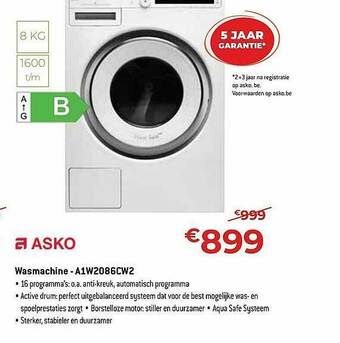 Exellent Asko Wasmachine aanbieding