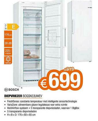 Expert Bosch Diepvriezer Bogsn33uwev aanbieding