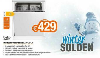 Expert Beko Inbouwvaatwasser Bzdin28426 aanbieding