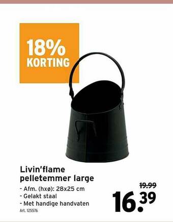 GAMMA Livin'flame Pelletemmer Large aanbieding
