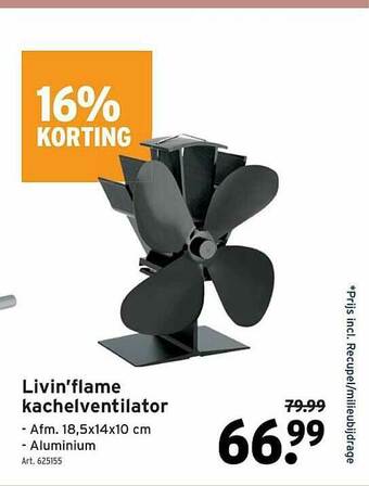Livin'flame Kachelventilator