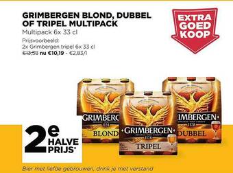 Jumbo Grimbergen Blond, Dubbel Of Tripel Multipack aanbieding
