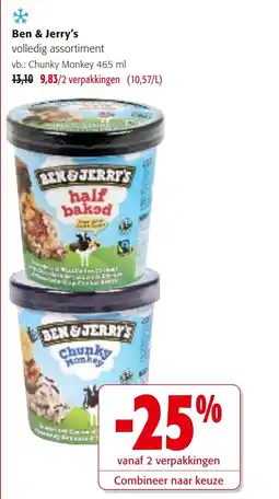 Colruyt Ben & jerry's chunky monkey aanbieding