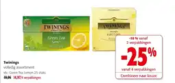Colruyt Twinings green tea lemon aanbieding