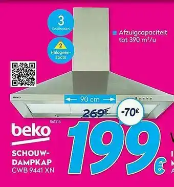 Krëfel Beko Schouw-dampkap aanbieding