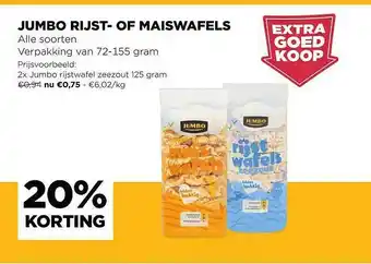 Jumbo Jumbo Rijst Of Maiswafels aanbieding