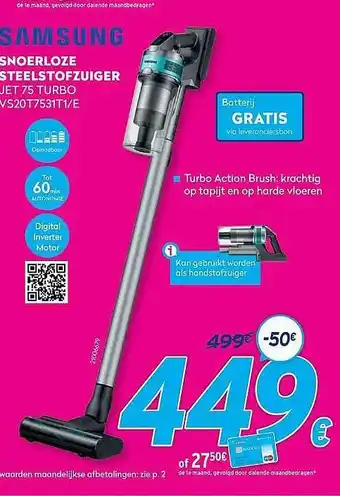 Krëfel Samsung Snoerloze Steelstofzuiger aanbieding