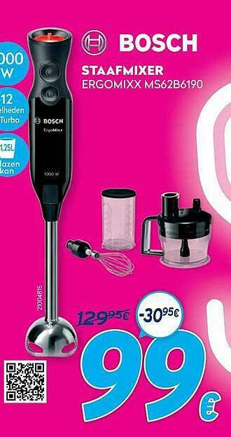 Krëfel Bosch Staafmixer Ergomixx Ms62b6190 aanbieding