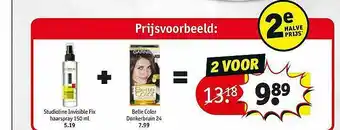 Studioline Invisible Fix Haarspray Belle Color Donkerbruin