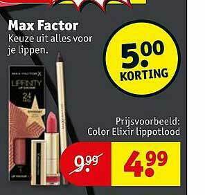 Kruidvat Max Factor aanbieding