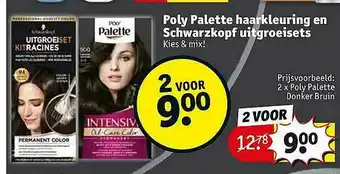 Kruidvat Poly Palette Haarkleuring En Schwarzkopf Uitgroeisets aanbieding