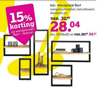 Leen Bakker Wandplank Bart aanbieding