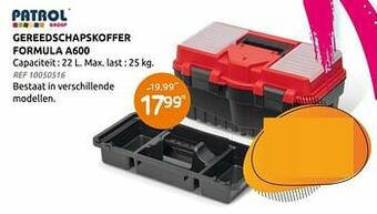 Brico Gereedschapskoffer formula a600 aanbieding