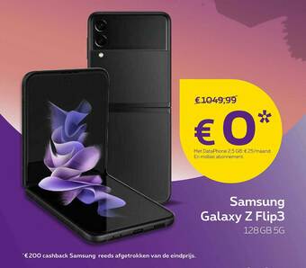 Proximus Samsung Galaxy Z Flip3 aanbieding