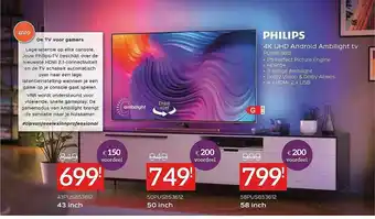 Selexion Philips 4k Uhd Android Ambilight Tv aanbieding