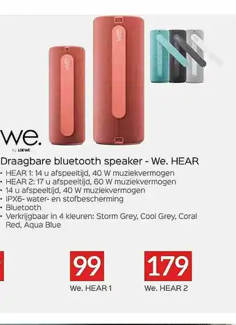 Selexion Ve Draagbare Bluetooth Speaker We. Hear aanbieding