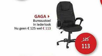 Weba Gaga Bureaustoel In Lederlook aanbieding