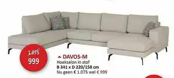 Weba Davos-m Hoeksalon In Stof B 341 X D 220 158 Cm aanbieding