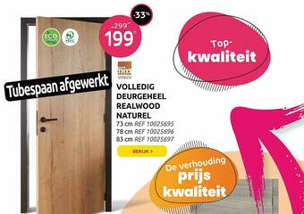 Brico Volledig Deurgeheel Realwood Naturel aanbieding