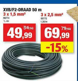 Hubo Xvb F2 Draad 50 M aanbieding
