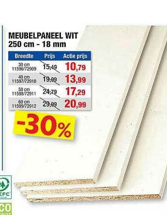 Hubo Meubelpaneel Wit aanbieding