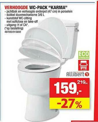 Hubo Verhoogde Wc Pack Karma aanbieding