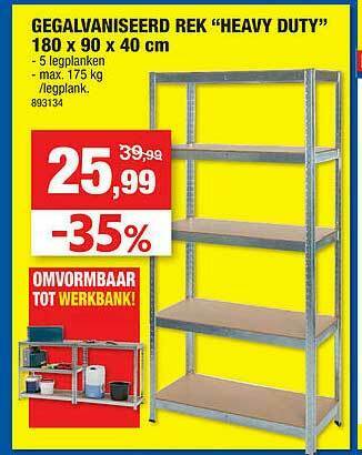 Hubo Gegalvaniseerd Rek aanbieding