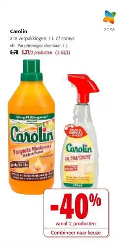 Colruyt Carolin parketreiniger vloeibaar aanbieding
