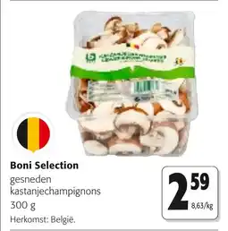 Colruyt Boni selection gesneden kastanjechampignons aanbieding