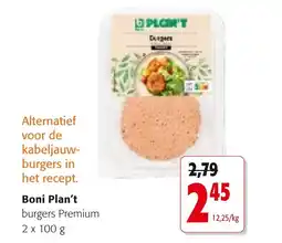 Colruyt Boni plan't burgers premium aanbieding