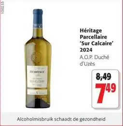 Colruyt Héritage Parcellaire Sur Calcaire 2024 A.O.P. aanbieding