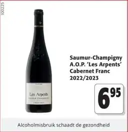 Colruyt Saumur-Champigny A.O.P. Les Arpents Cabernet Franc 2022/2023 aanbieding