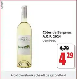 Colruyt Côtes de Bergerac A.O.P. 2024 aanbieding