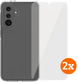 Coolblue BlueBuilt Protective Back Cover Samsung Galaxy A36 Transparent + Protège-écran Lot de 2 aanbieding