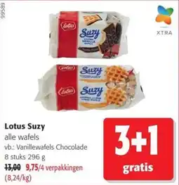 Colruyt Lotus suzy vanillewafels chocolade aanbieding