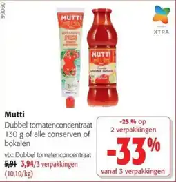 Colruyt Mutti dubbel tomatenconcentraat aanbieding