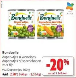 Colruyt Bonduelle doperwtjes aanbieding