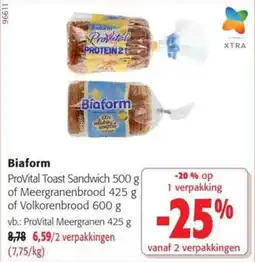 Colruyt Biaform provital meergranen aanbieding