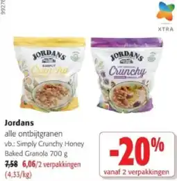 Colruyt Jordans Simply Crunchy Honey aanbieding